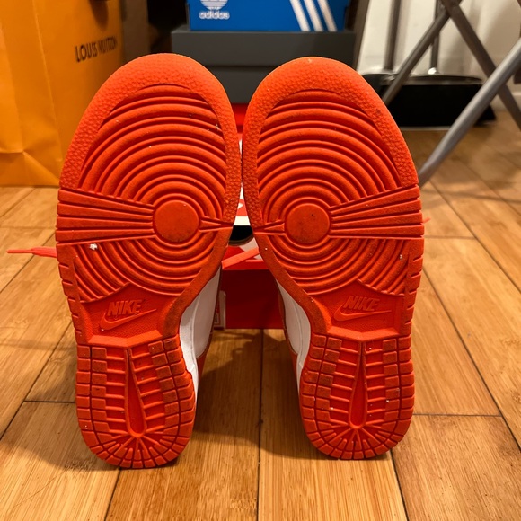 Nike Kids' Orange and White Sneakers - Picture 5 of 6